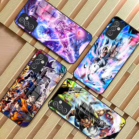 Dragons-Balls Son-Gokus Phone Case for Samsung S24 S23 S21 S20 S22 A24 A34 A54 A53 Note 20 Pro Ultra Plus Glass Back Cover