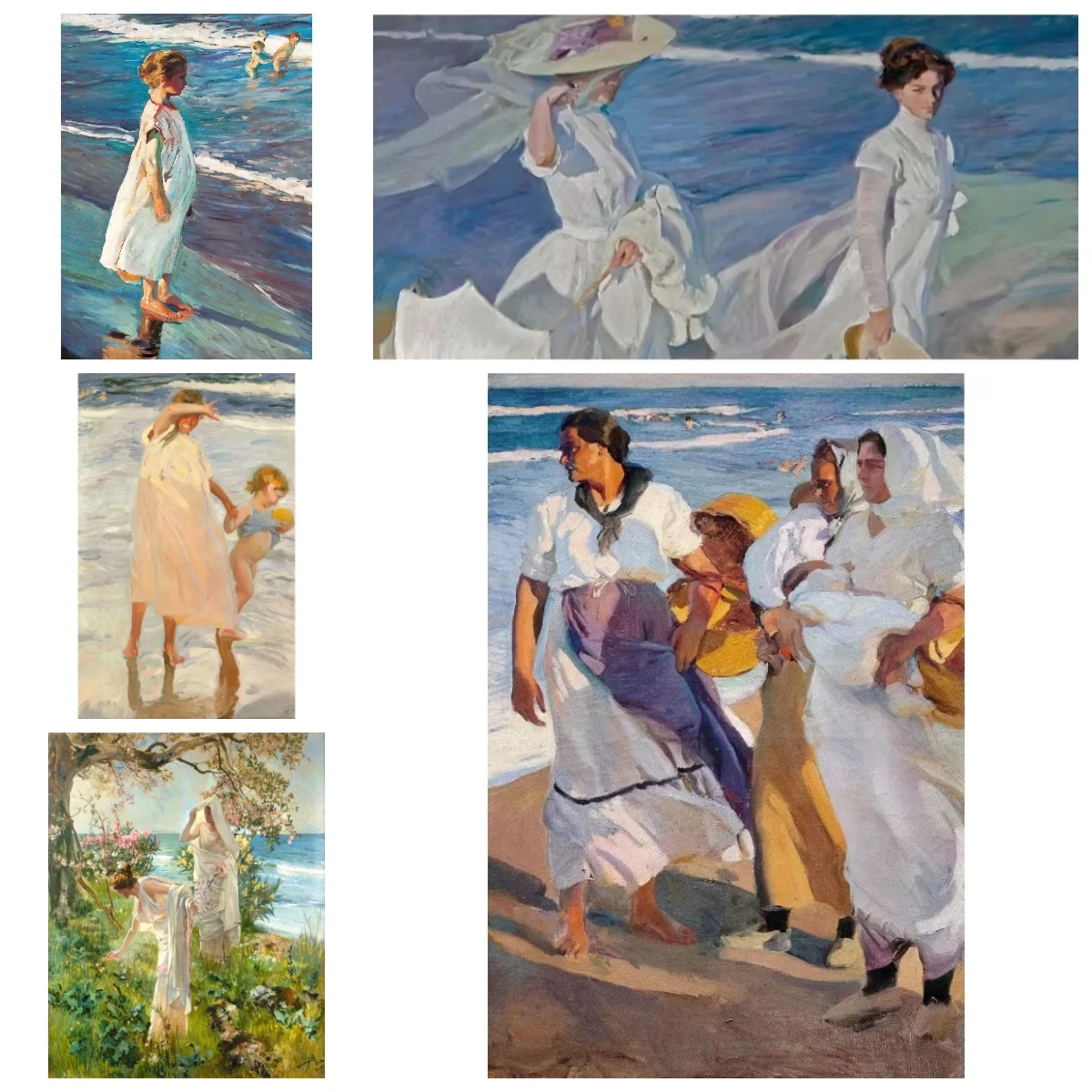Ölgemälde nach Zahlen, klassische impressionistische Strandfiguren auf Leinwand, Heimdekoration für Wohnzimmer, Schlafzimmer, handgefertigtes Geschenk, rahmenlos