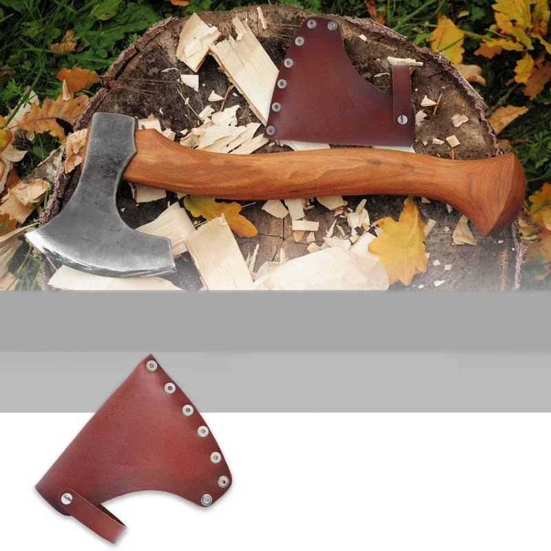 

Axe Head Cover for Camping, Hatchet Head Sheath Holster, Leather Axe Case, Camping Blade Cover, Protector Not Included, Camping