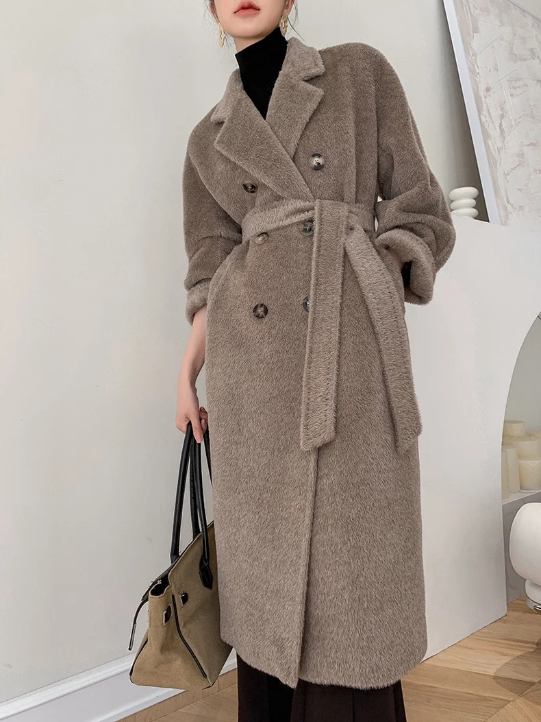 women's fashion luxury coat autumn winter new female high quality  Double breasted jacket 3colors