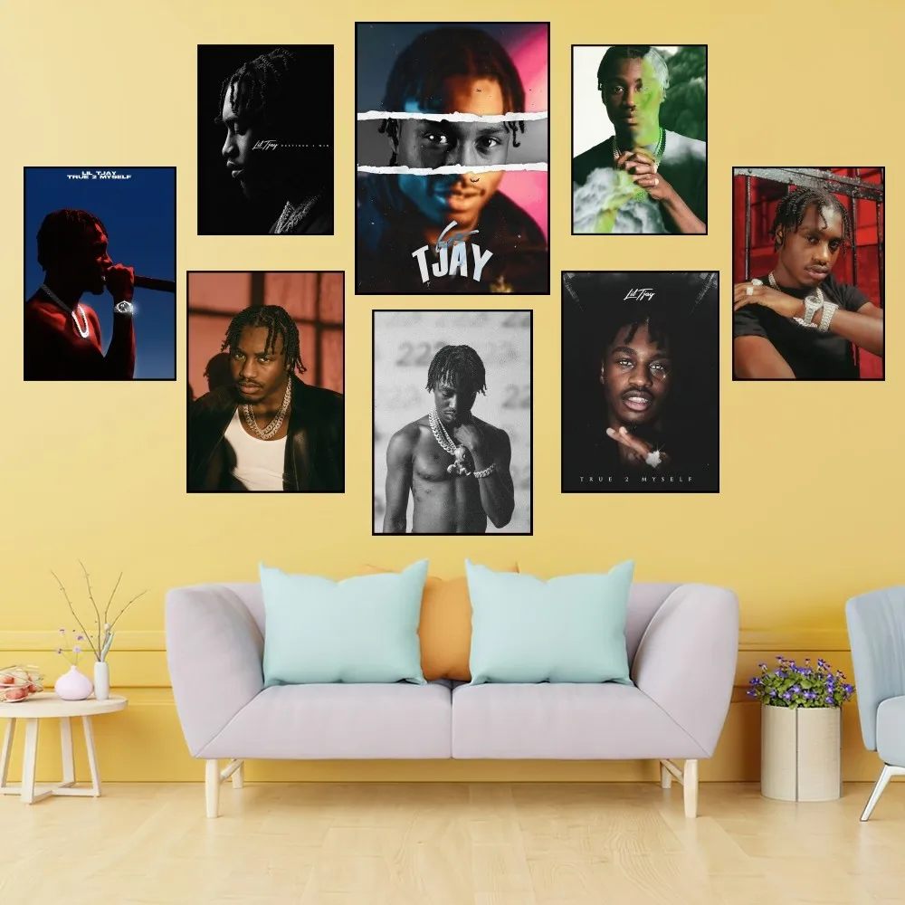 Rapper Lil Tjay 222 Poster Prints Wall Painting Bedroom Living Room Decoration Office Home