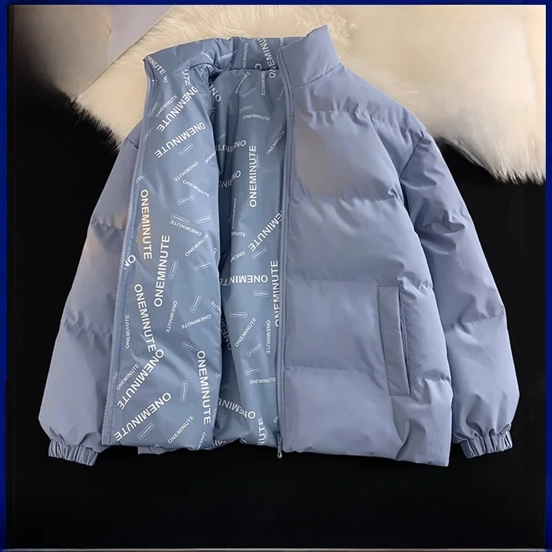 Double-Sided Wear Thiened down Jaet for Men And Women Couple Sle Winter Warm Cotton Coat Sli And Haome