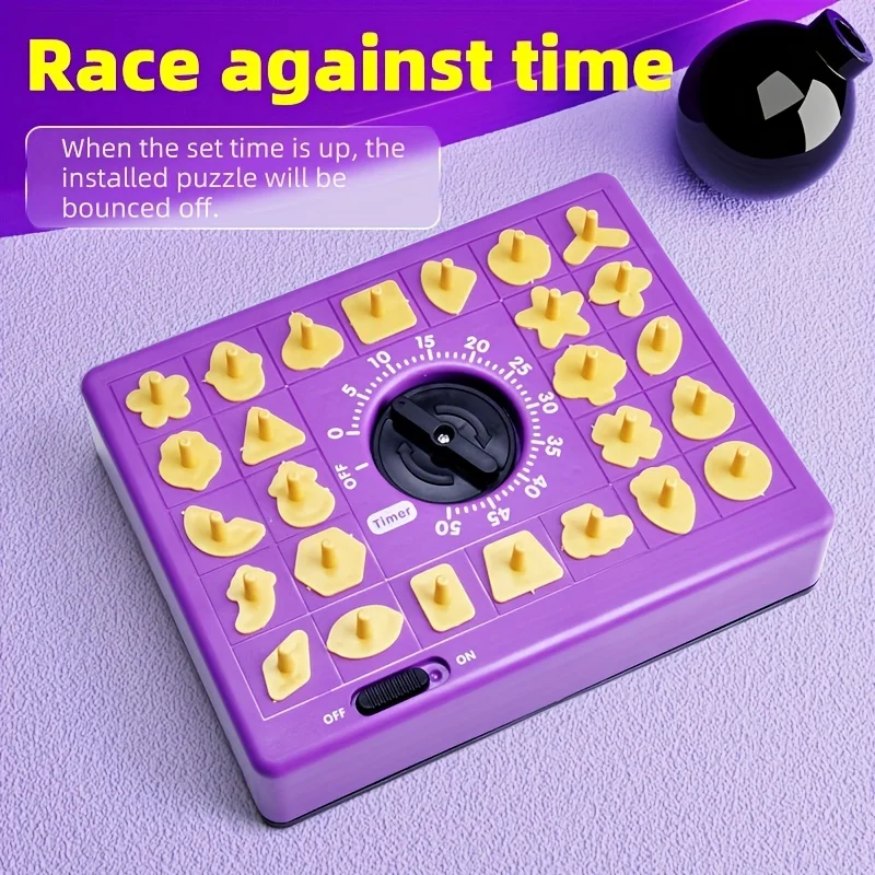 Time Game Pop Up Board Game Shape Matching Puzzles For Kids Early Educational Toys Teaches Shape Recognition Deductive Reasoning