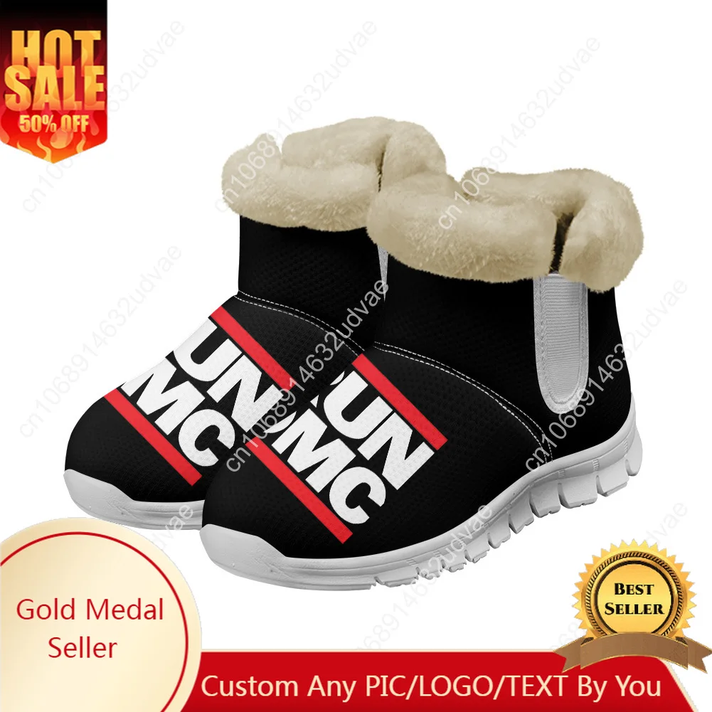 

Зимние ботинки Run DMC, мужская и женская подростковая обувь, сохраняющие тепло ботинки, высококачественные повседневные легкие спортивные кроссовки на заказ