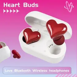 Heartbuds Wireless Earphones Hi-Fi Stereo Headphones Bluetooth-Compatible In Ear for Student Girl Women Fashion