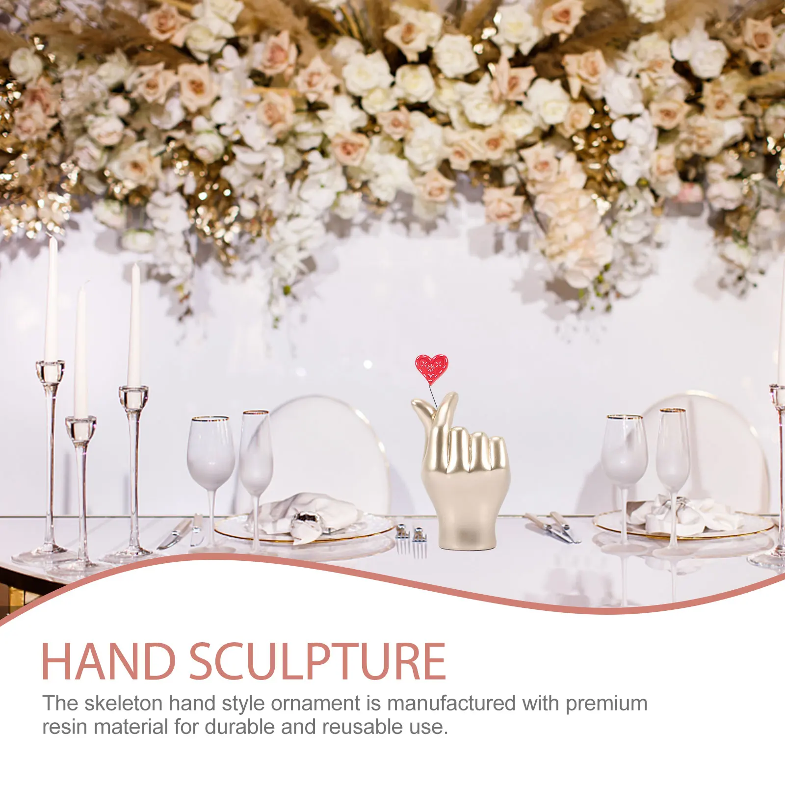 

Home Ornament Finger Gesture Craftwork For Bedroom Desktop Decor Simple Style Resin Crafts Home Decoration Adornments