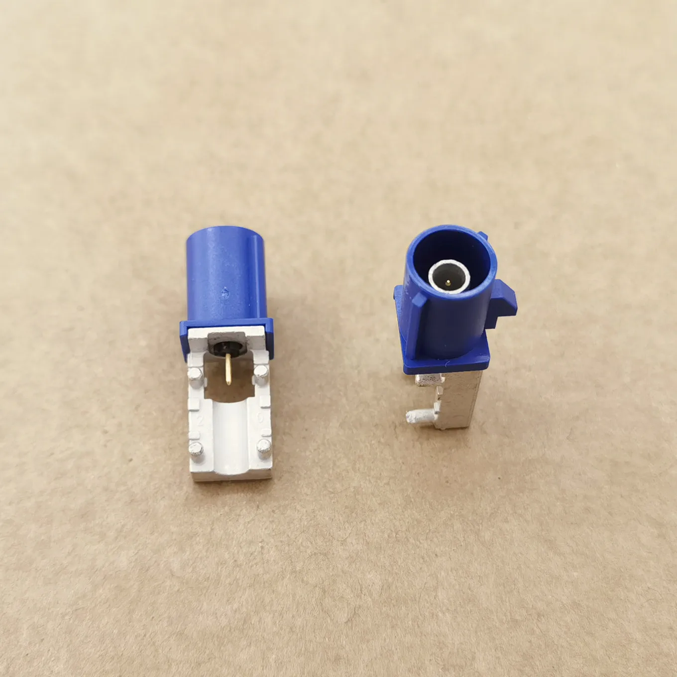 Original New 100% car GPS antenna socket connector FAKRA-C blue SMB male socket 59S2AQ-40MT5-C_1
