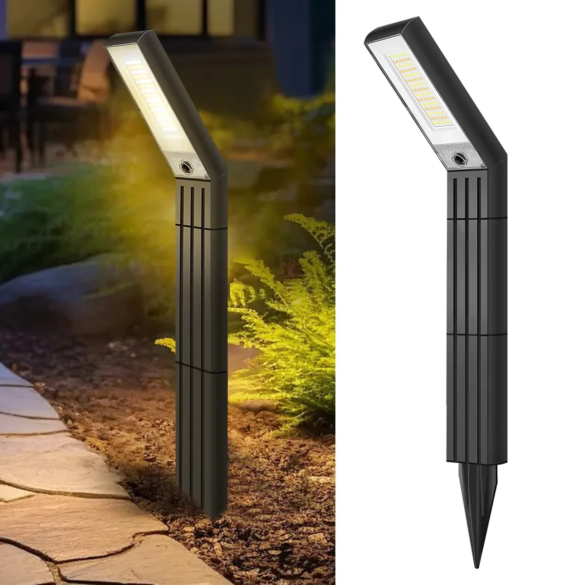 Waterproof Solar Powered Outdoor Pathway Lights, Super Bright Warm White Cool White Solar Landscape Garden Decor Lights