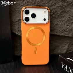 Luxury Matte Hard Bumper Magnetic Case For iPhone 17 16 15 12 13 14 Pro Max Plus For Magsafe Wireless Charging Protection Cover
