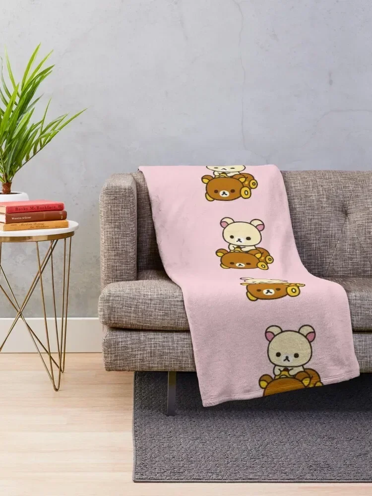 korilakkuma driving a Rilakkuma car Throw Blanket christmas decoration Sleeping Bag Thins for sofa Blankets