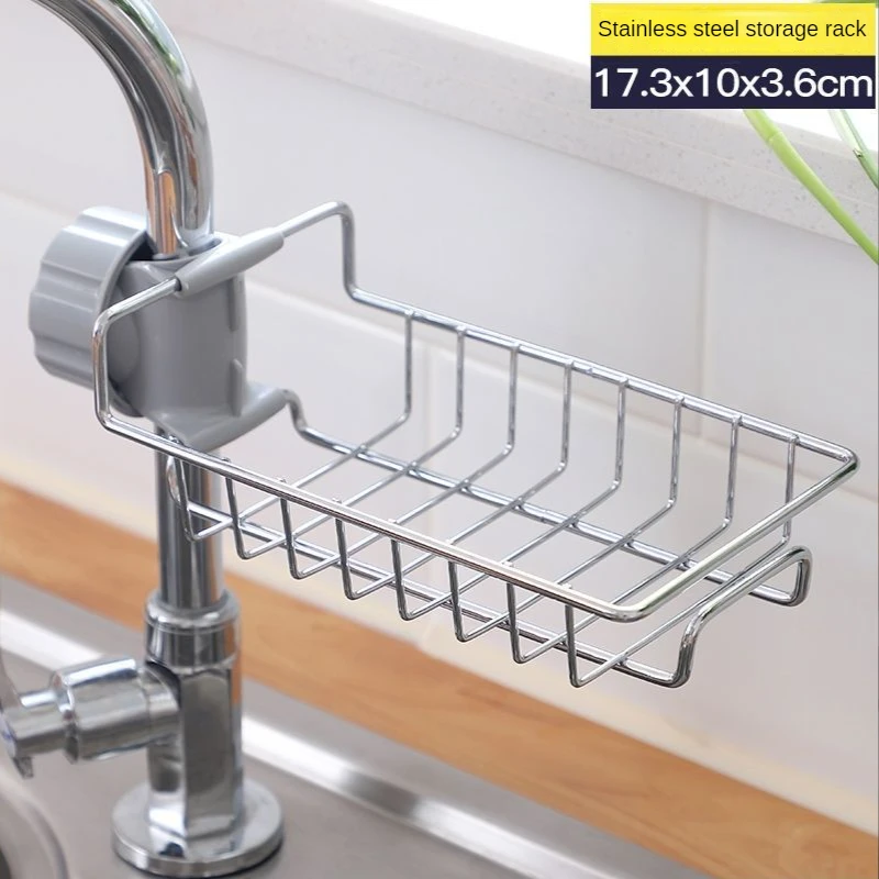 Faucet storage rack, tableware, sponge drainage rack, household kitchen non perforated sink, cloth storage rack