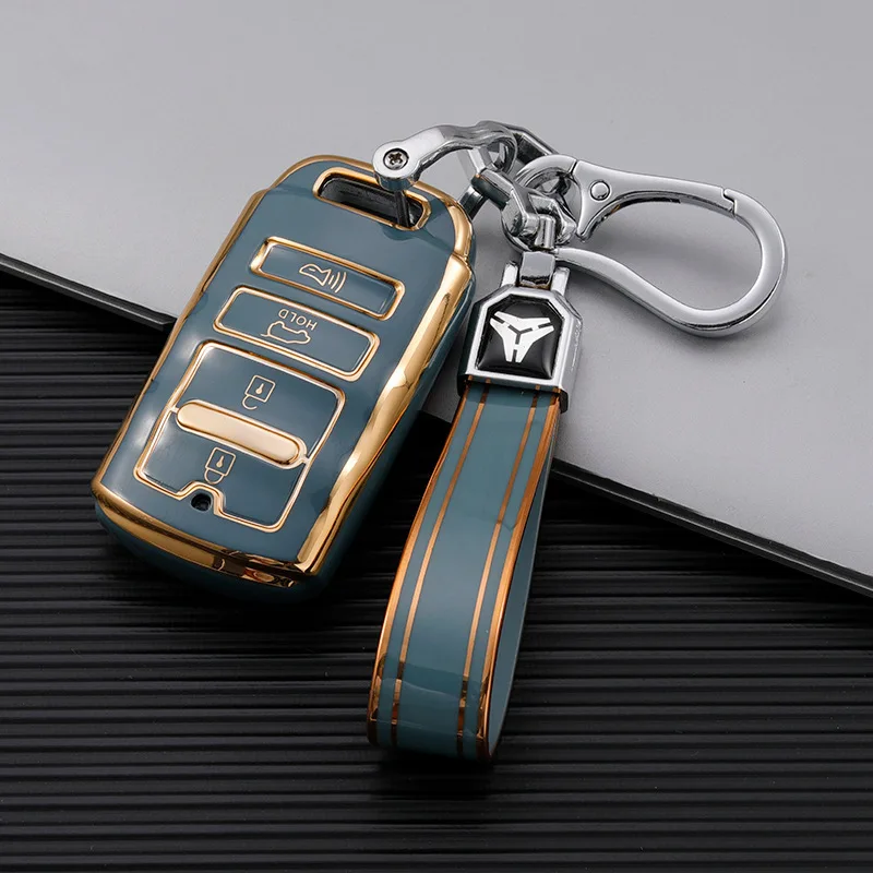 2022 TPU Car Key Case Cover for Kia K7 Sorento K900 Cadenza 2017 2018 2019 4 Buttons Remote Fob Protector Keyless Holder Jacket