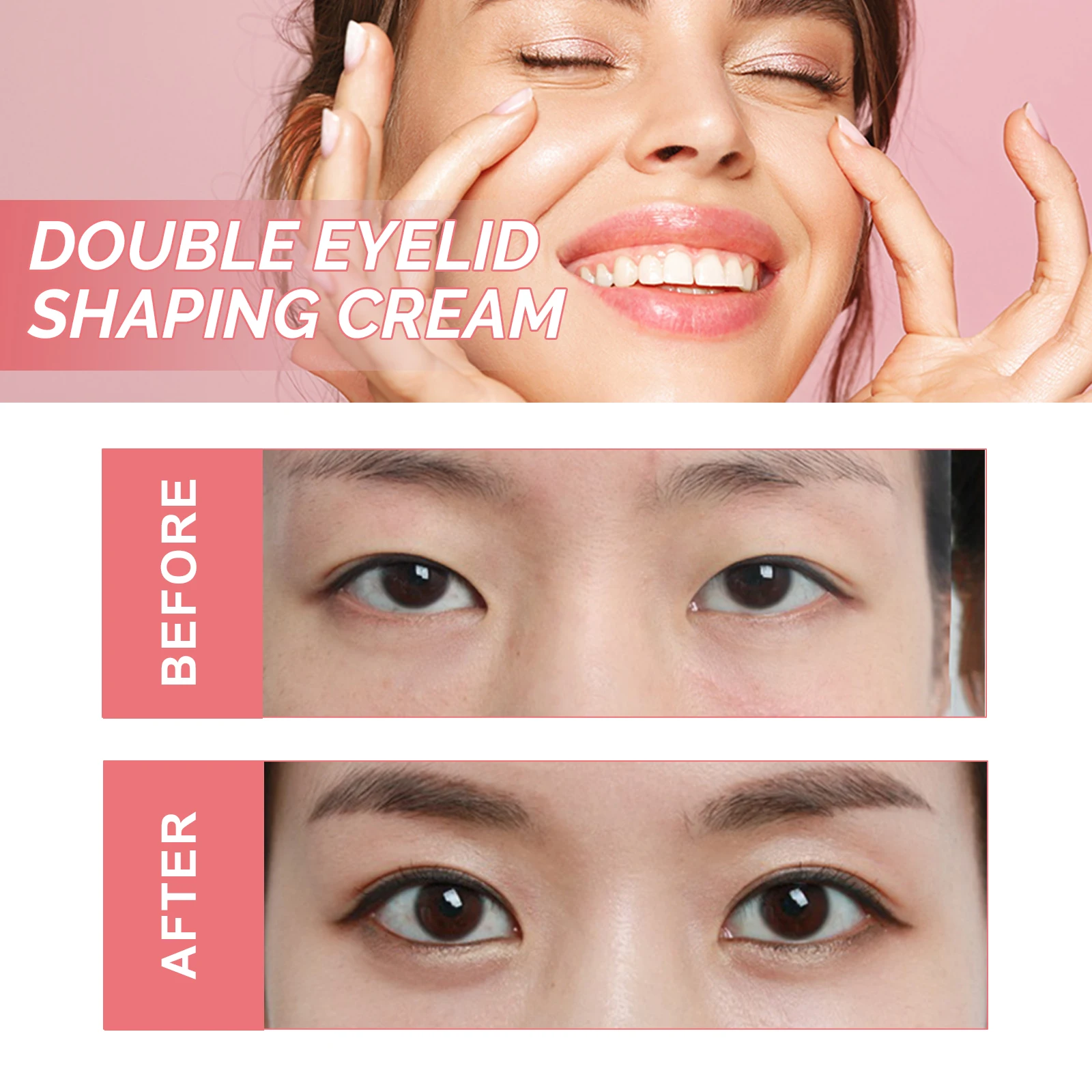 Double Eyelid Shape ครีมขนตากาวที่มองไม่เห็น Artifact ไม่มีรอยต่อที่มองไม่เห็นครีม Eye Shaping Double Eyelid ครีมจัดแต่งทรงผม