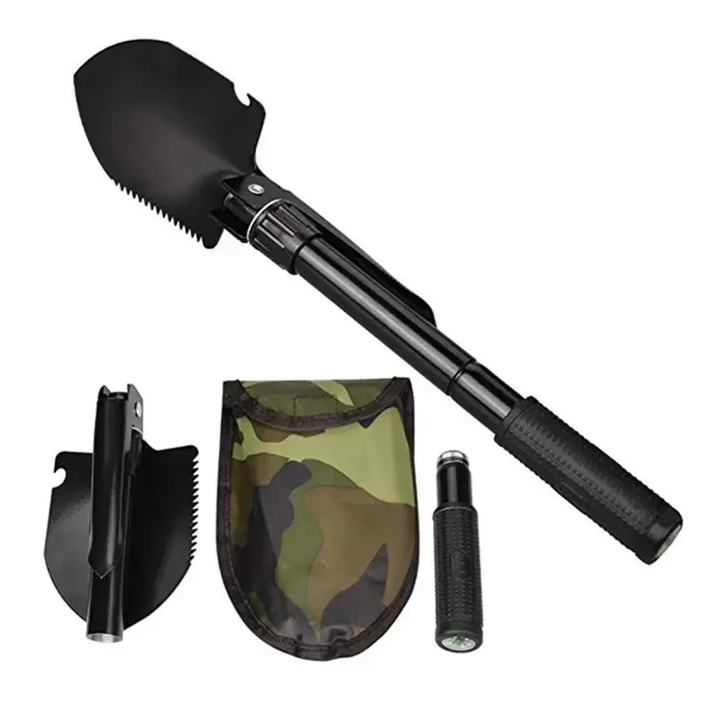 All-in-One Camping Garden Shovel: Ideal for Camping, Fishing, & Wilderness Survival - Featuring Shovel, Pickaxe, & Hoe Functions