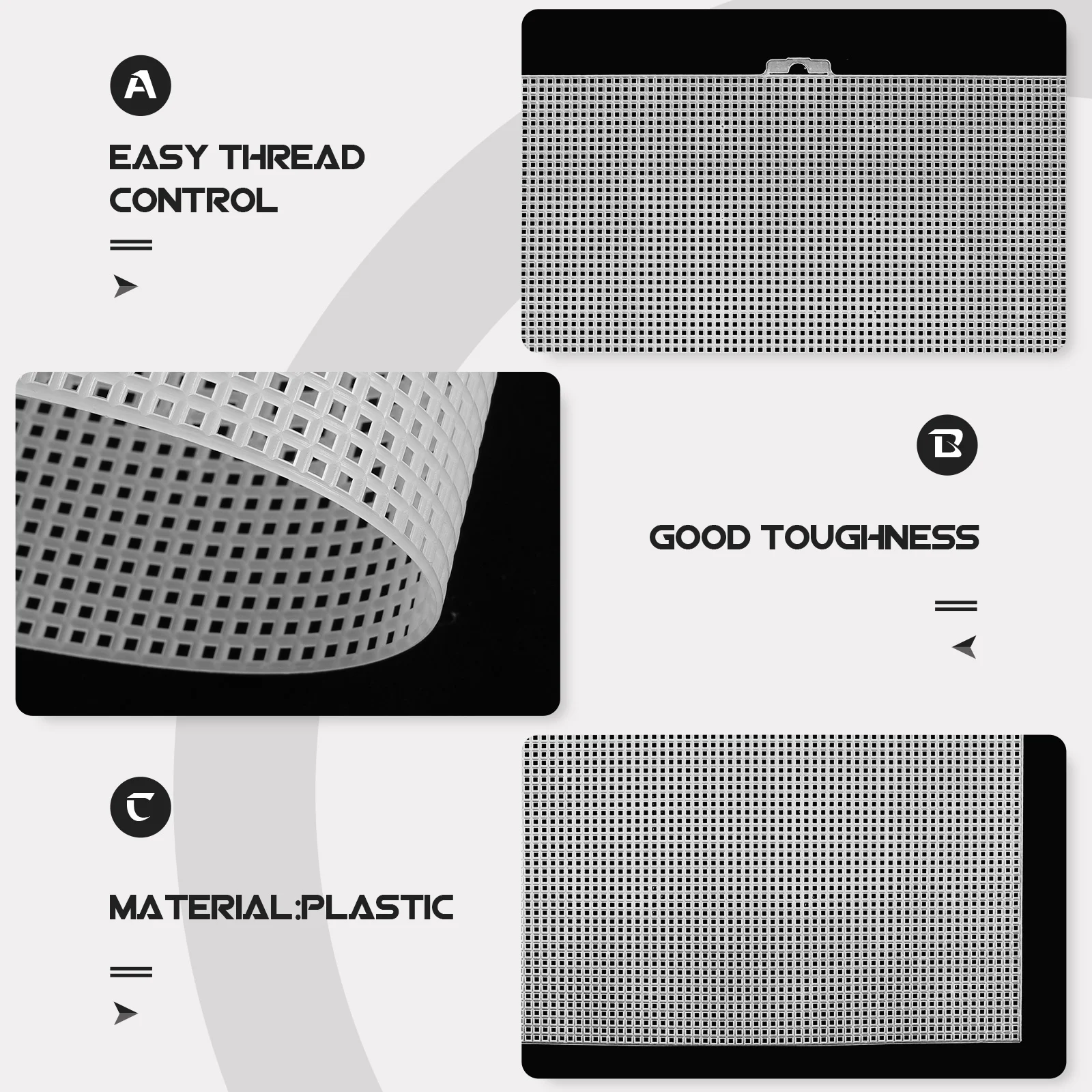 

2Pcs Embroidery Fabric Squares Easy Thread Management Portable Crafting Item Gift Cross Stitch Meshes Embroidery Fabric