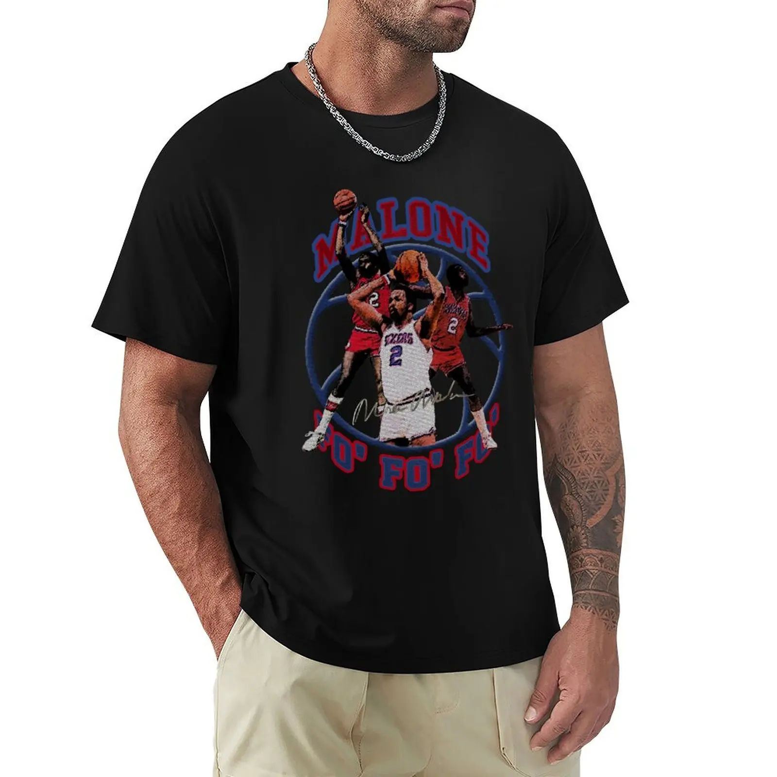 

Moses Malone T-Shirt Casual Lightweight Short Sleeve Top