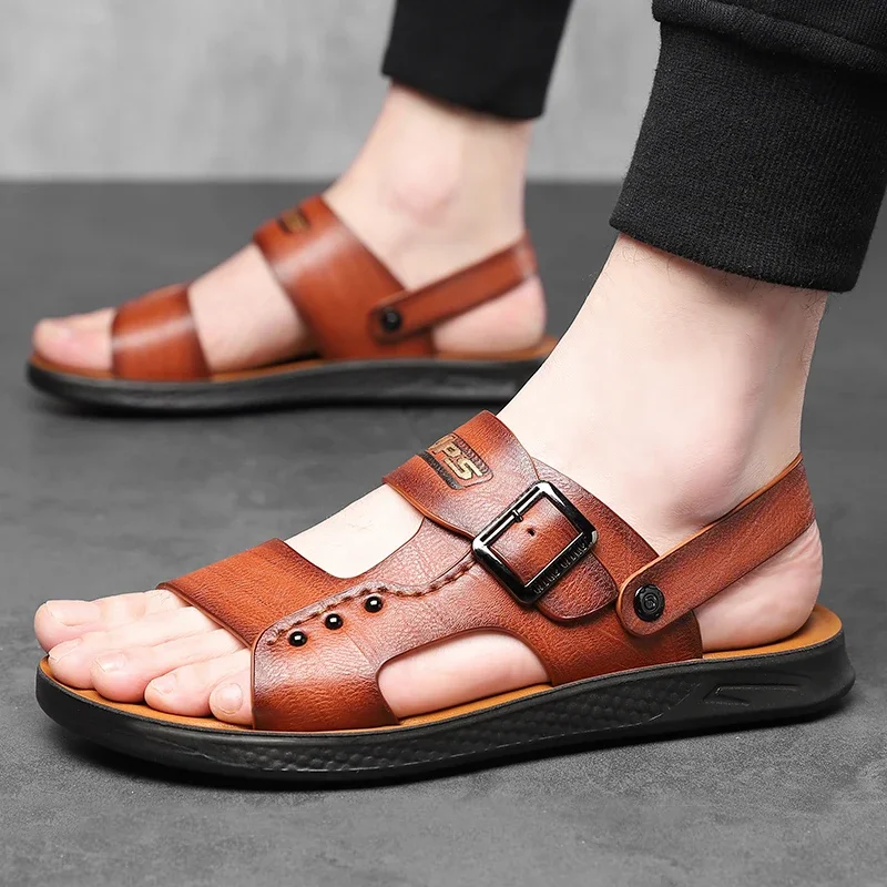 Outdoor Anti-Slip Sandals for Men, Beach Shoes, Can Be Used in Two Ways for Men, with Soft Sole, Beach Shoes