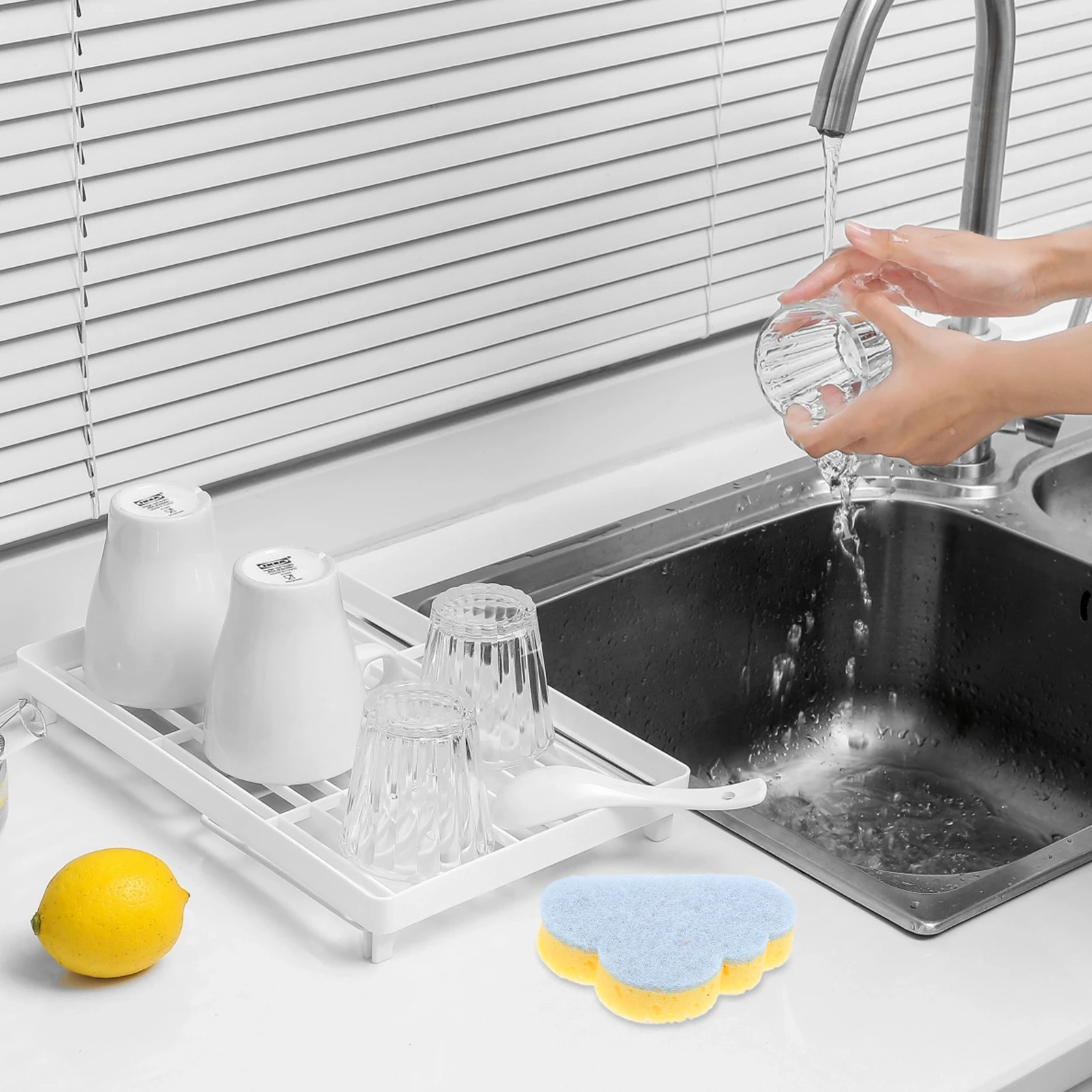 

12Pcs Cloud Shaped Cleaning Sponge Kitchen Durable Practical Home Dish Cup Bowl Sponge for Strong Decontamination