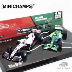 MINICHAMPS 1:43 2-CAR SET - M. SCHUMACHER BELGIAN GP 1991 & M. SCHUMACHER, BELGIAN GP 2021 - 30TH ANNIVERSARY Model Car