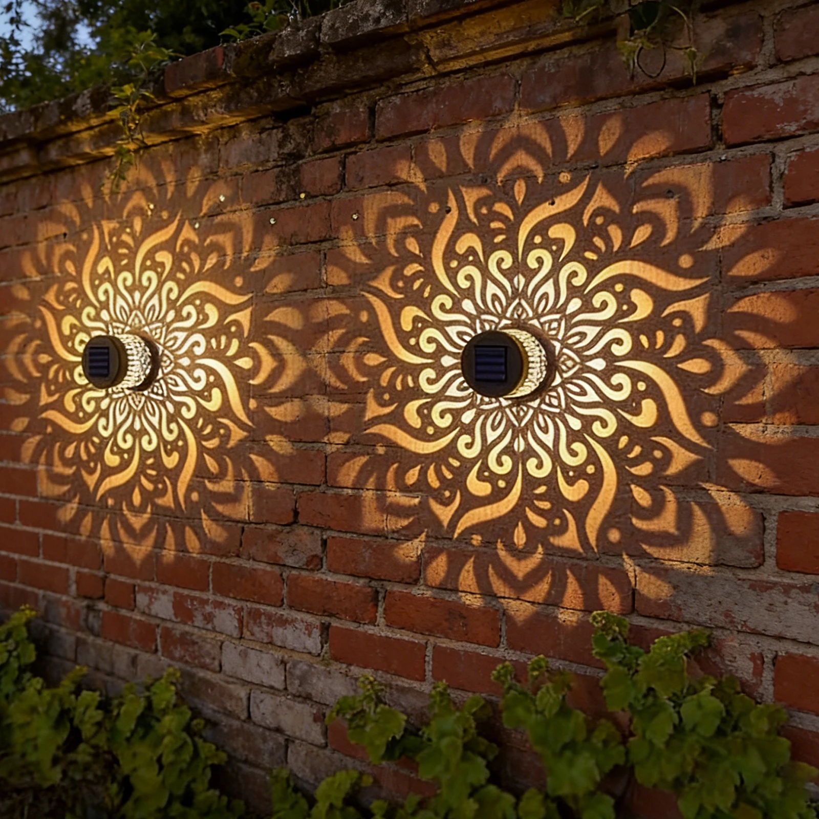 Solar Lights IP44 Waterproof Outdoor Wall Sconce Fence Lighting LED Spot Lens Deck Lights for Backyard Patio Step Railing