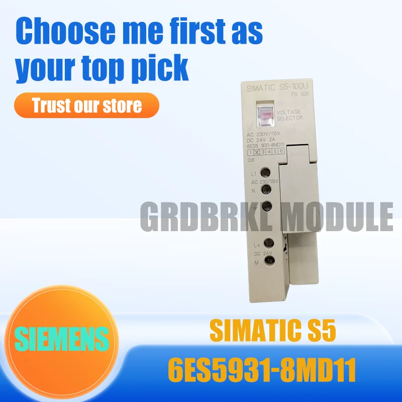 

New Original SIEMENS 6ES5931-8MD11 S5-100U PS931 Power Supply 24VDC 2A