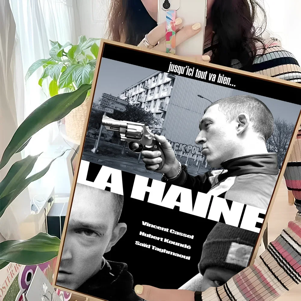 Movie La Haine Poster Sticky HD Quality Wall Art Retro Posters for Home Kawaii Room Decor