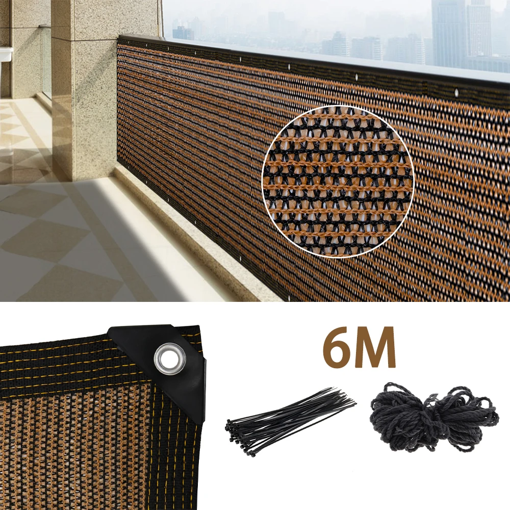 Balcony Fence Privacy Screen Patio Breathable Sun Shade Net Garden Shelter Screen Sunshade Outdoor Awning Terrace Shade Cloth