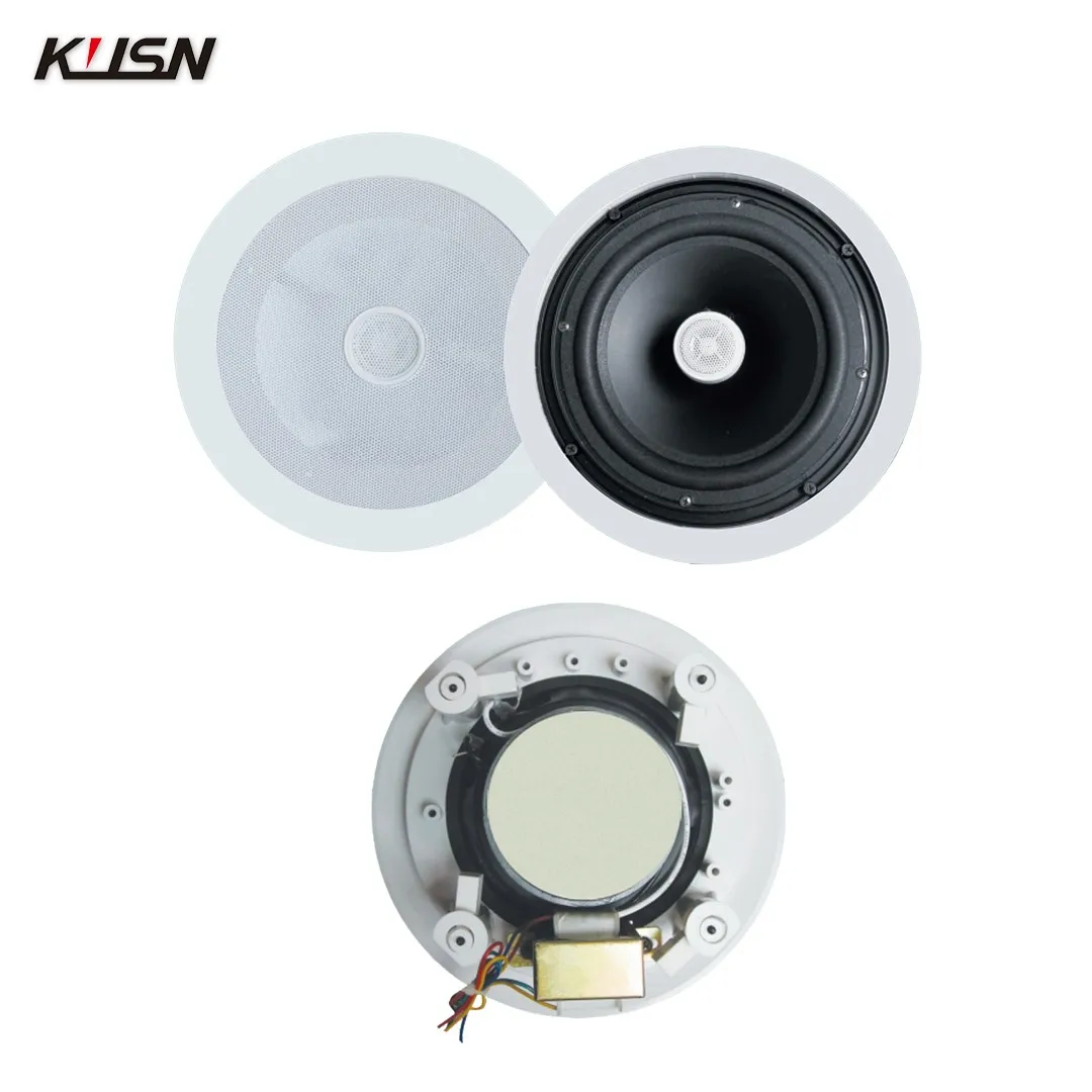 8 Inch Adjustable Angle Ceiling Speakers 40W 100V Ultra-Thin Powered Speaker In Ceiling Mounted Pa Sound System For Amplifier