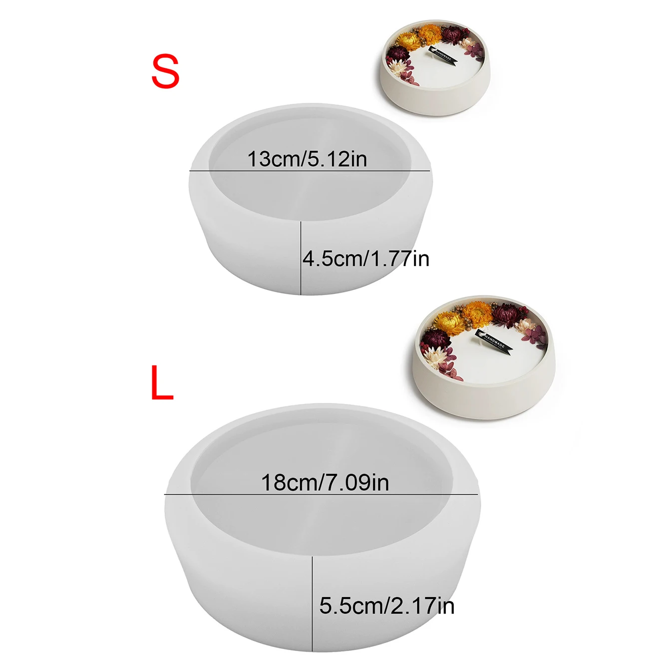 1pc Oversized Round Storage Bowl Silicone Mold- Versatile Flower Pot, Candle Jar, Plaster Ornament, Resin, and Concrete Moulds