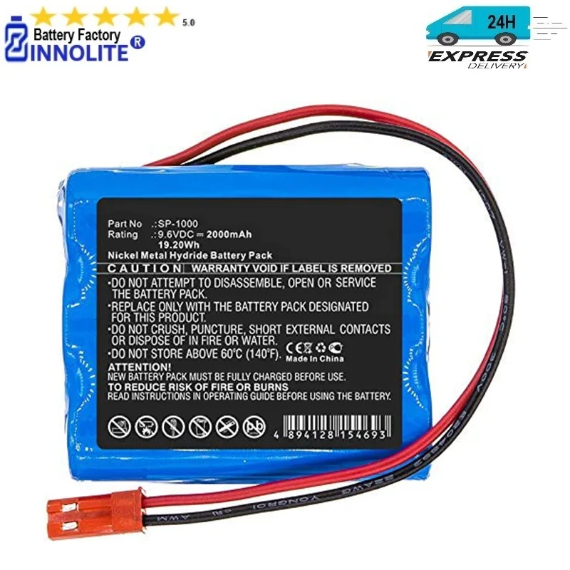 9.6V Ni-Mh 2000Mah Hoge Capaciteit Oplaadbare Batterij Compatibel Met Annol SP-1000