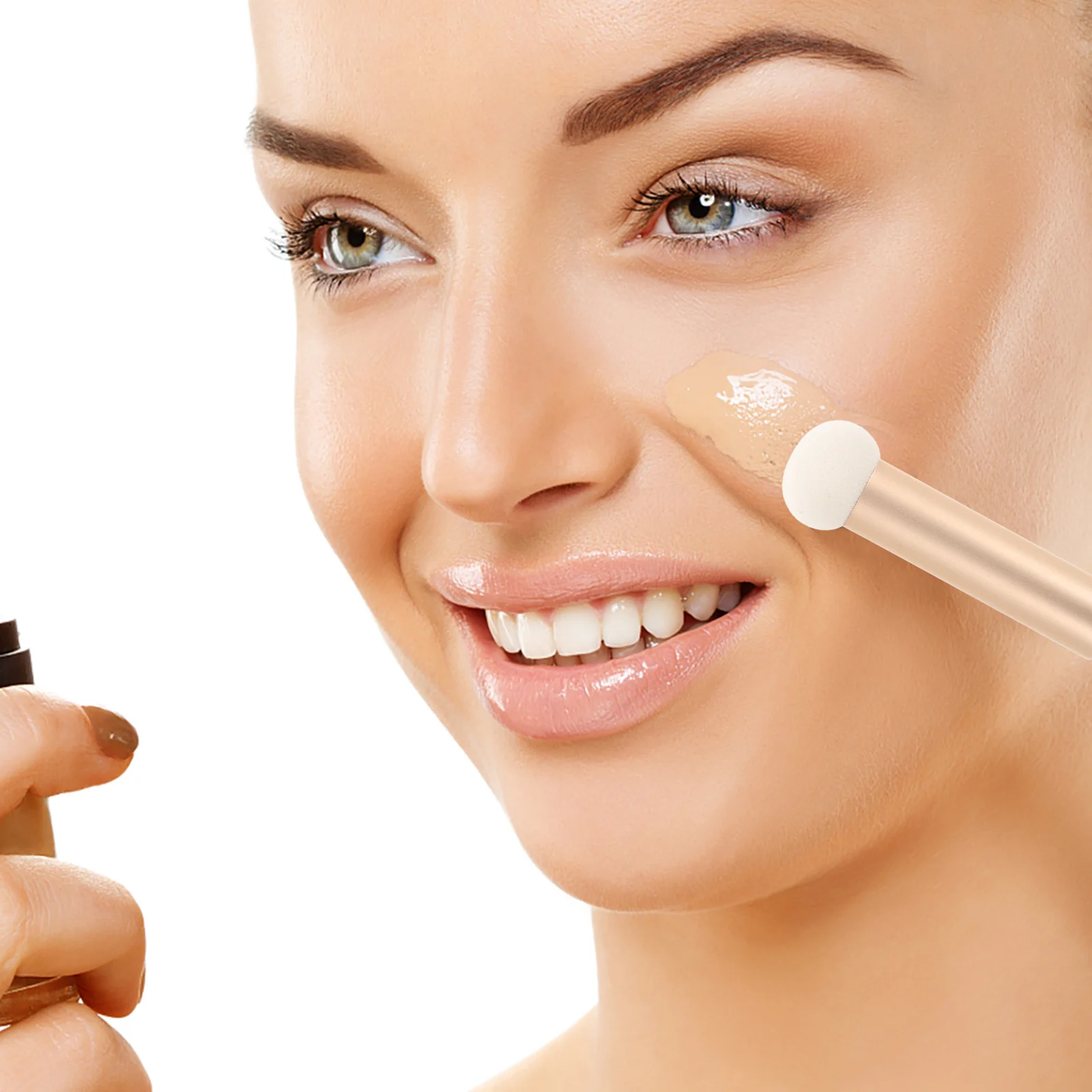 5 stücke Concealer Pinsel Set Flache Foundation Pulver Flüssigkeit Creme Applikator Haut-Freundliche Nase Kontur Augen Make-Up-Tool Tragbare