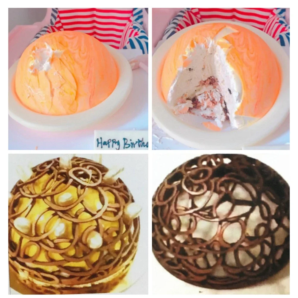 Moules à gâteau en forme de planète 3D, moules à chocolat, boule transparente en plastique, décorations de boîte à bonbons, moule à gâteau mousse Chamonix, outils de cuisson