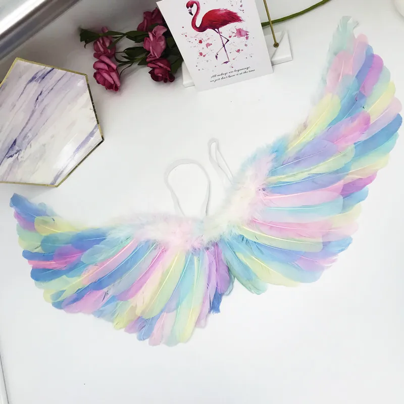 Unicorn Fairy Theme Party Decor Angel Feather Wings Unicorn Hair Hoop Fairy Stick Happy Little Girl Birthday Party Kids Gifts