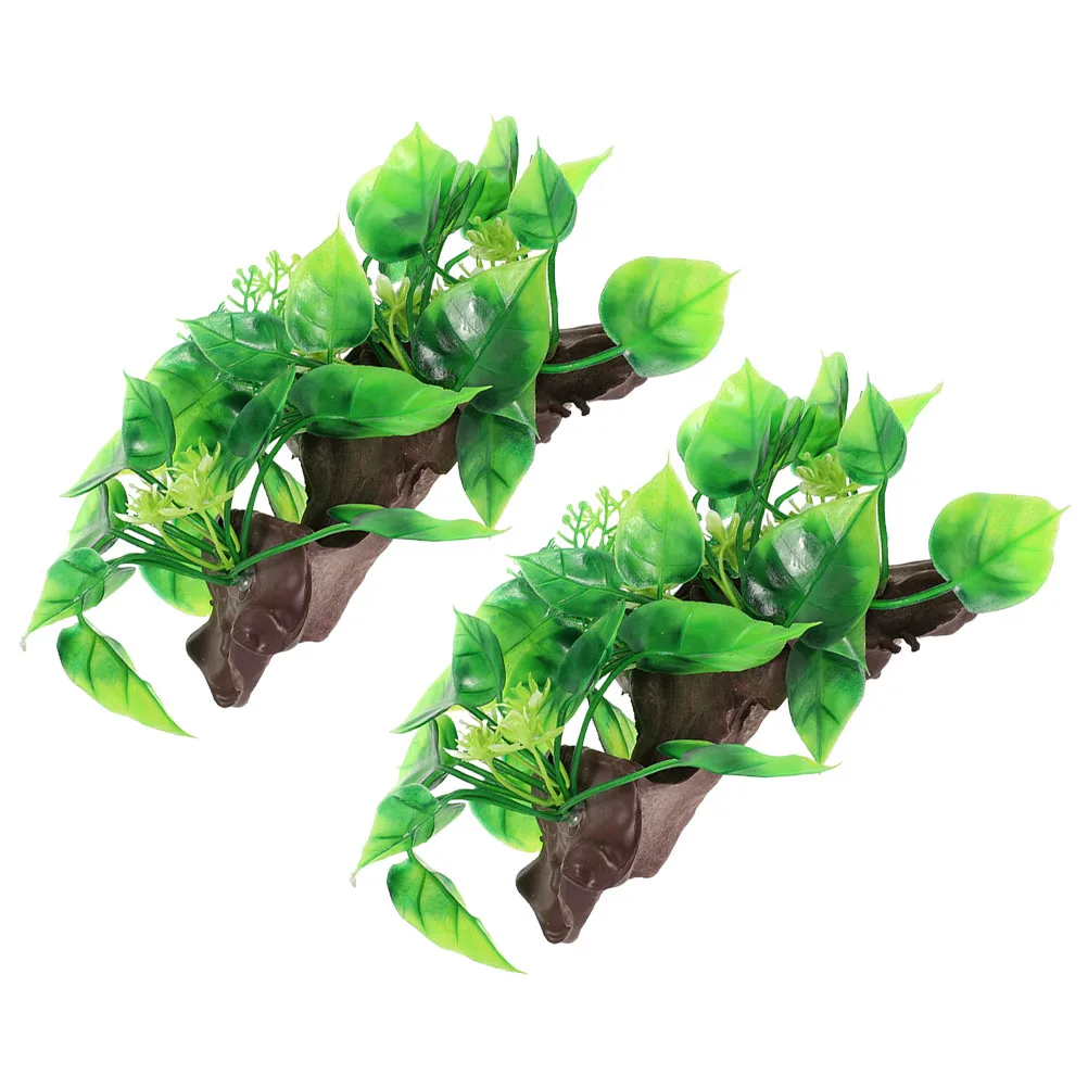 

2pcs Artificial Aquarium Plants Lightweight Decorations for Fish Tank Betta Grass Toys Plastic Landscapes Water Grass Pet