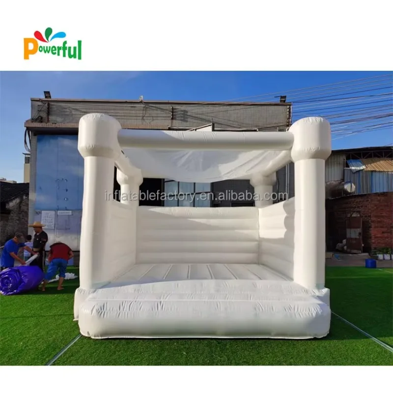 

Party Wedding Bouncy Castle Inflatable Bouncer White Bounce House for Kids Adults Jumping