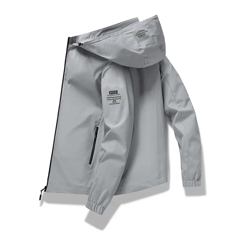 

2024 New Fashion Trend Men's windbreaker waterproof outdoor hoodie casual jacket autumn