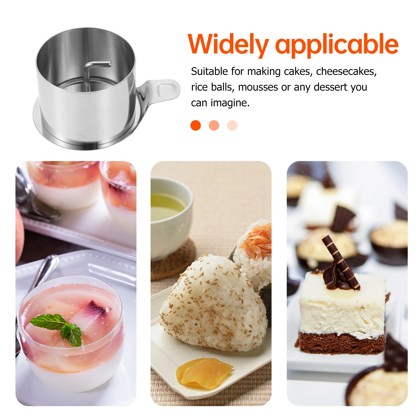

Rice Ball Mold Desserts Molds Candy Cake Set Maker Baking Tools Silver Mousse Making Supplies Household Dad