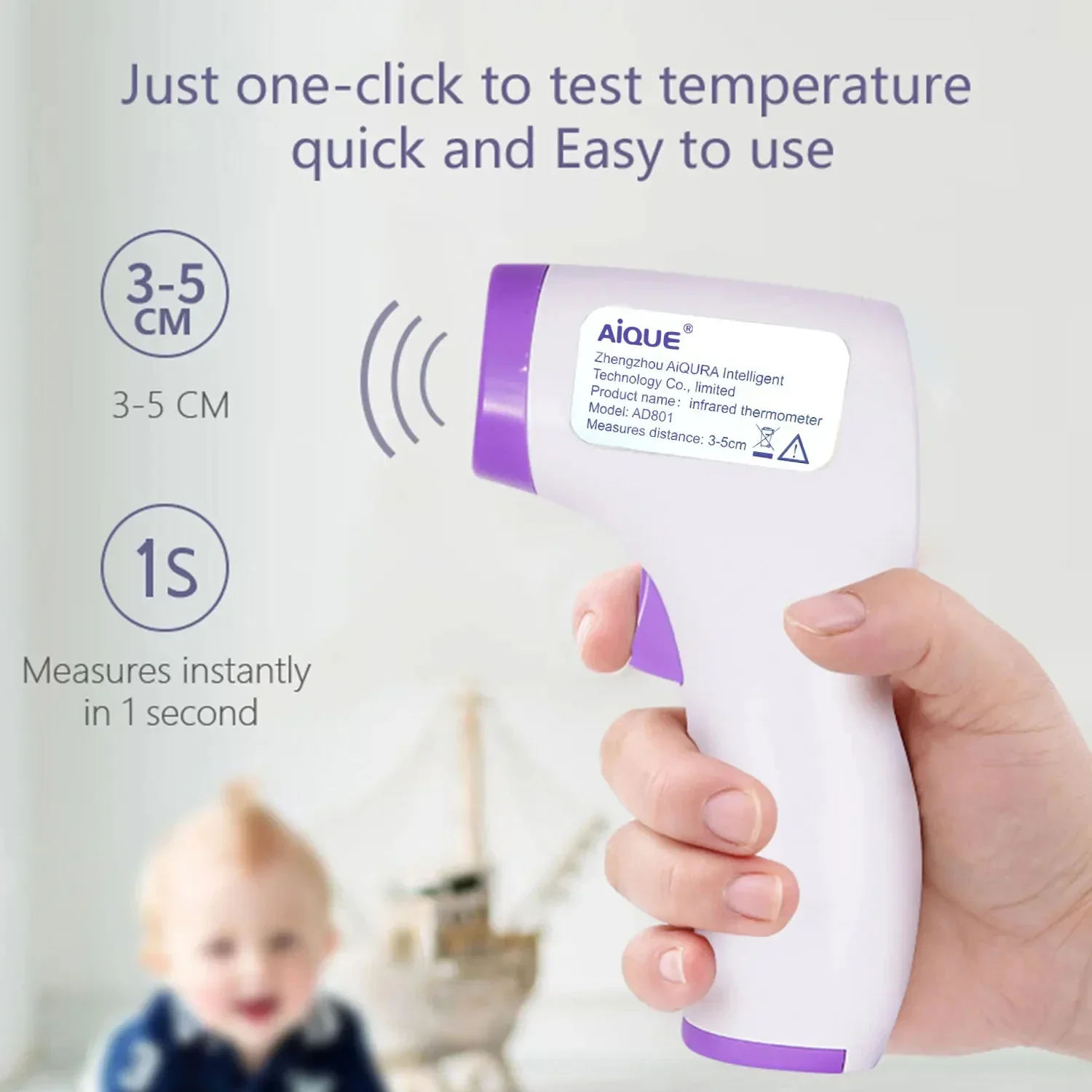 Baby Digital Thermometer Infrared Medical LCD Body Measurement Forehead Ear Non-Contact Adult Fever IR Children Termometro