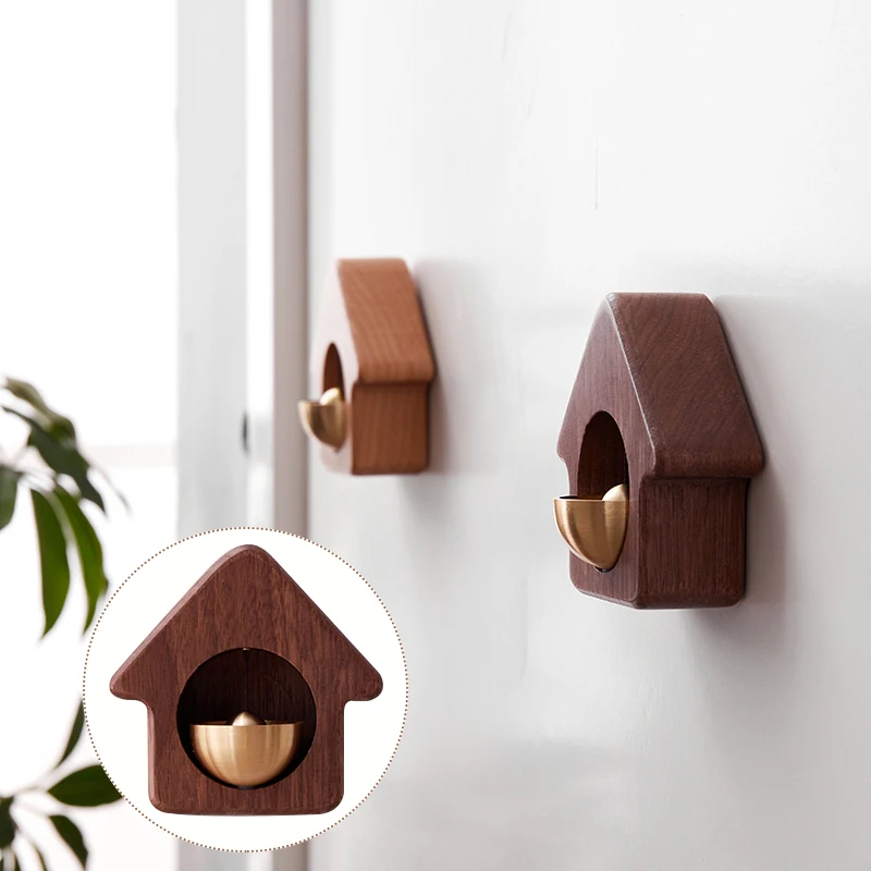 Shopkeepers Bell Wooden Magnetic Doorbell Delicate Wind Chimes Entrance Door Bell Refrigerator Room Wall Decor Hanging Decor