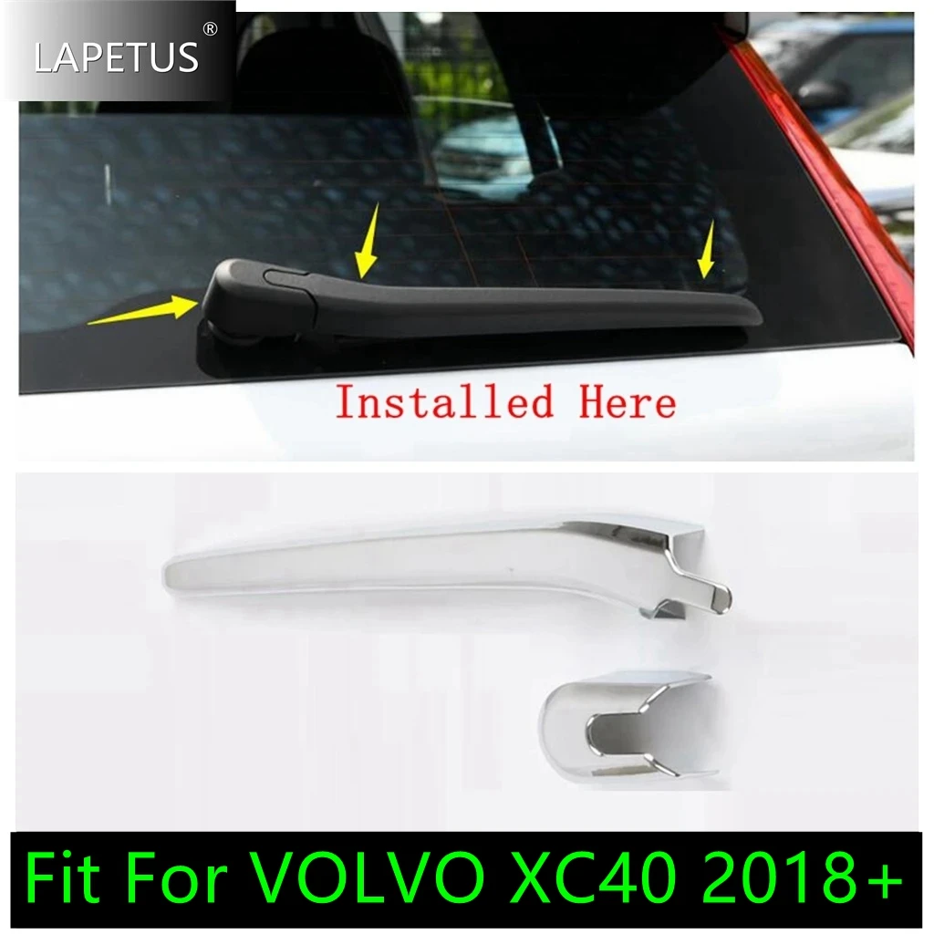 

For VOLVO XC40 2018 - 2023 Car Rear Window Wiper Rain Windshield Protection Decoration Cover Trim ABS Accessories Exterior Kit