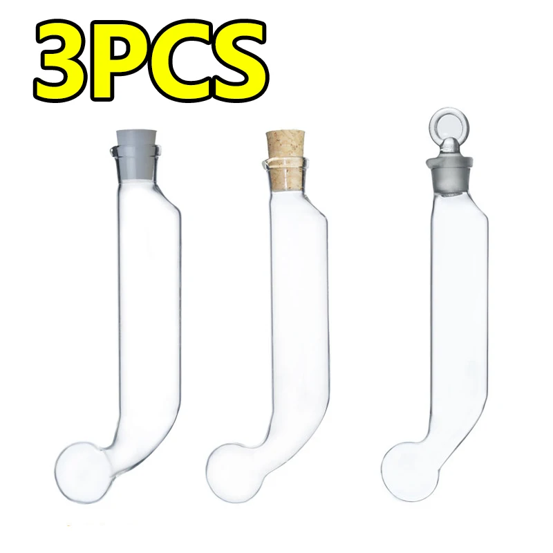 3 pieces Mao's liposuction bottle, about 120ml glass extraction bottle, glass stopper/wooden stopper/silicone stopper