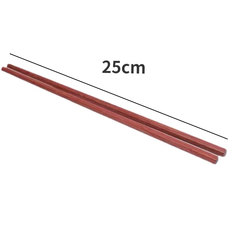 Red Sandalwood Chopsticks 10 Pairs of Household Tableware Wooden No Paint No Wax Non-slip Solid Wood Chopsticks