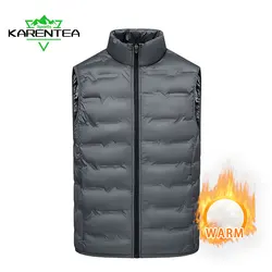 Running Vest Men Down Worm Winter Sportawear Jogging Fitness Camping Hiking Fishing Vests Man Top Autumn Breathable Male Vests