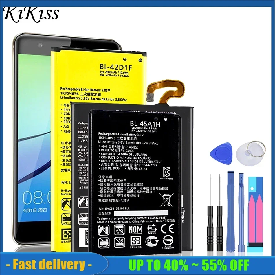 BL-47TH BL-42D1F BL-48TH BL-49SF BL-51YF BL-53YH BL 54SH/59UH/T32/T39/T41 baterai untuk LG G G3 G4 G5 G6 G7 G8 mini Pro ThinQ H872