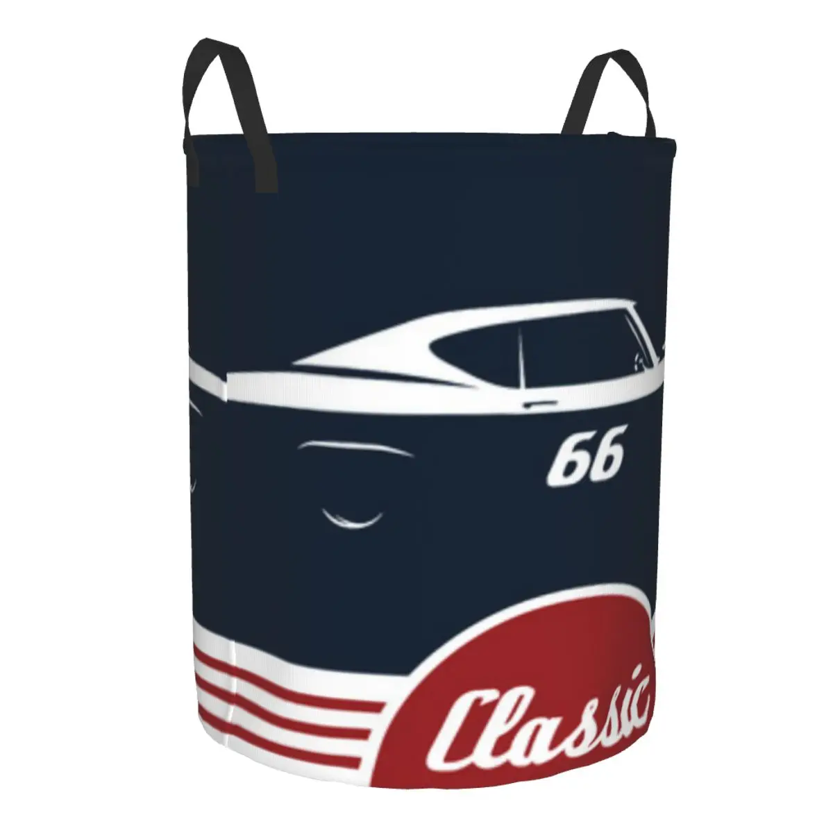 Dirty Laundry Basket Classic Vintage Sports Car Muscle Vehicle Folding Clothing Storage Bucket Home Waterproof Organizer