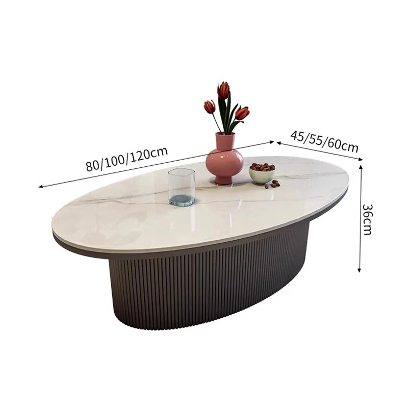Oval Unique Coffee Tables Italian Nordic Aesthetic Luxury Coffee Tables Multifunction Rustic Table Basse Furniture For Home