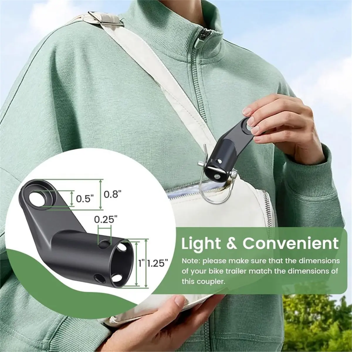 828BIGSALE Bike Trailer Hitch Heavy-Duty Bike Trailer Attachment for Cargo Trailers, Bicycle Trailer Hitch Connector