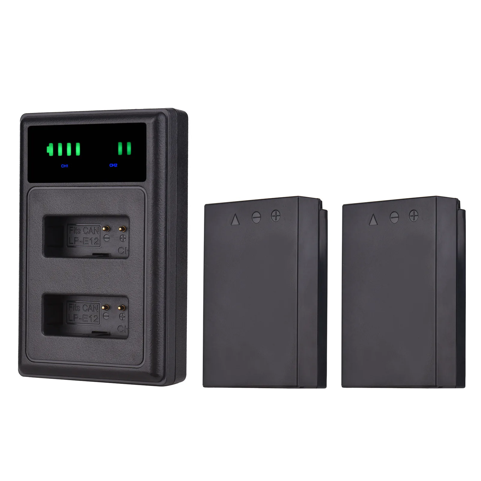 1250mAh LP-E12 Replacement Battery for Canon EOS 100D/M10/M50/M200/Kiss X7/X70 Rebel SL1/SL2/SL3 High Capacity Li-ion Battery