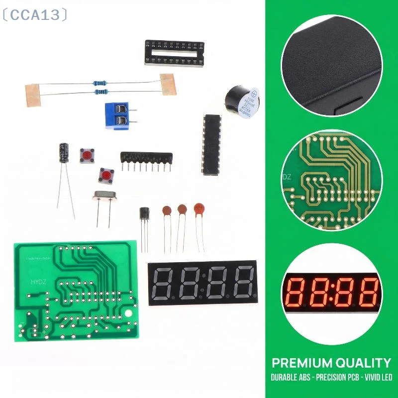 〔CCA13〕4 Digit LED Clock Kit DIY Digital Electronic Time Display for Classroom Training Hobby and Maker Labs