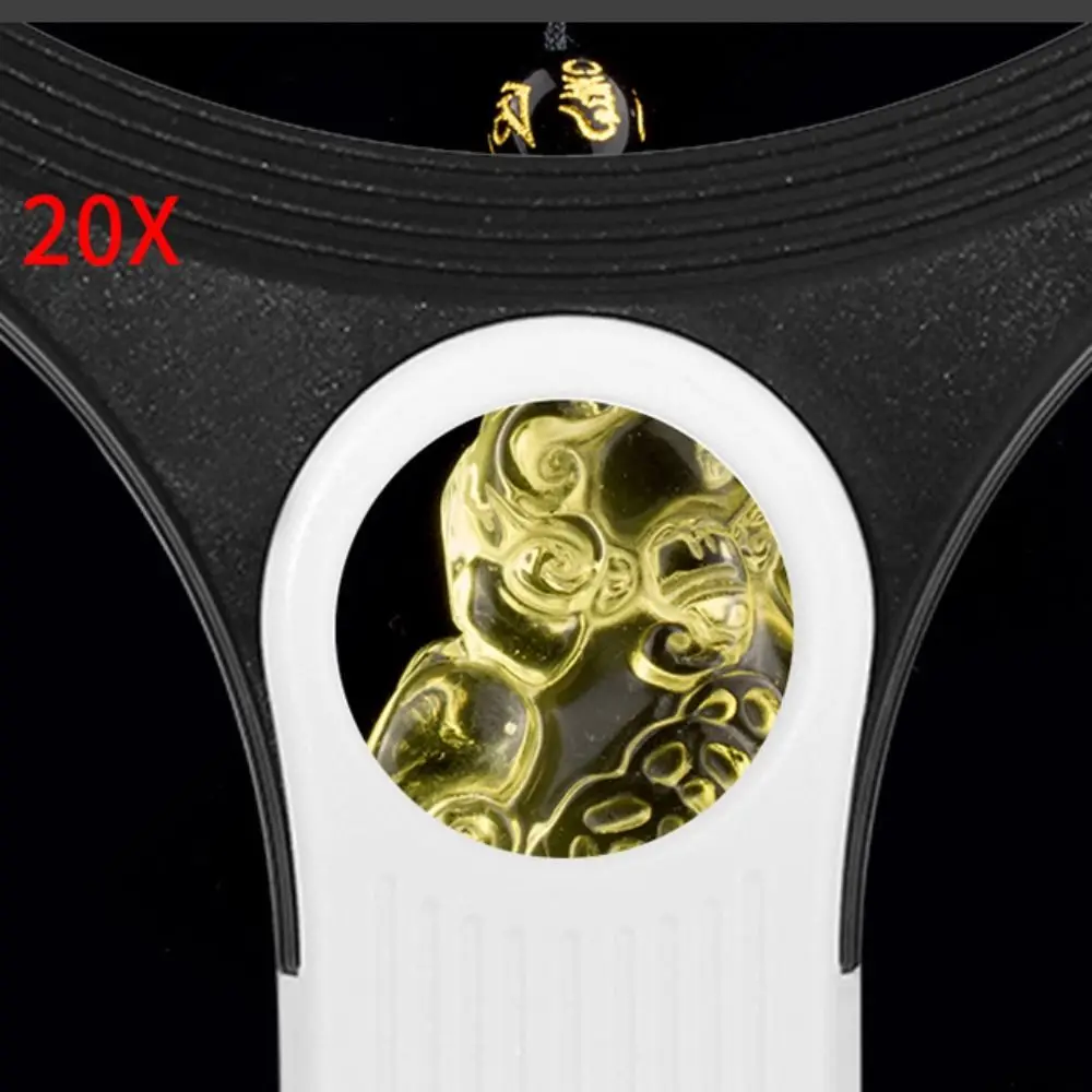 Extra Large 5x Magnifying Glass 5X 10X 20X 135mm Loupe Lens Handheld Magnifying Glass Illuminated HD Reading Magnifier Seniors